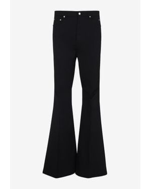 Rick Owens Bolan High-Rise Bootcut Jeans - Black