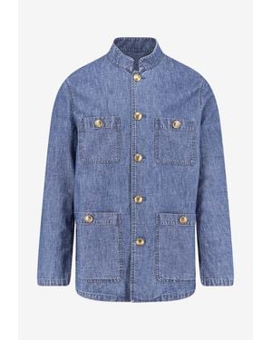 Valentino Sahariana Denim Field Jacket - Blue
