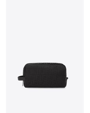Fendi Monogram Zip-Up Pouch - White
