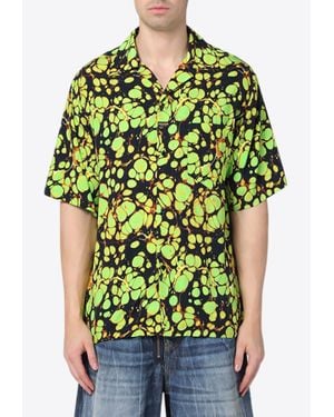 Martine Rose Abstract Print Bowling Shirt - Green