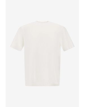 Herno Knit-Effect Short-Sleeved T-Shirt - White