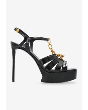 Balmain Sync 125 Nappa Leather Platform Sandals - Black