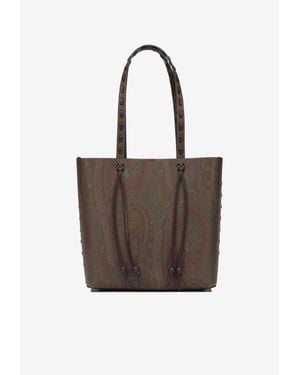 Etro Small Essential Paisley Jacquard Shoulder Bag - Brown