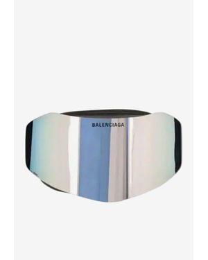 Balenciaga Mirrored Ski Goggles - Blue