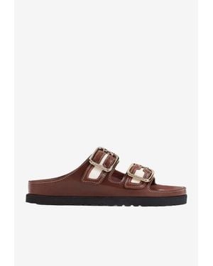 Birkenstock Arizona Two-Strap Canvas Sandals - Brown