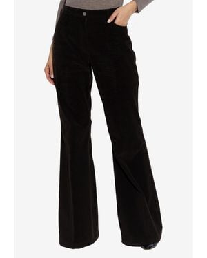 Ferragamo Corduroy Flared Pants - Black