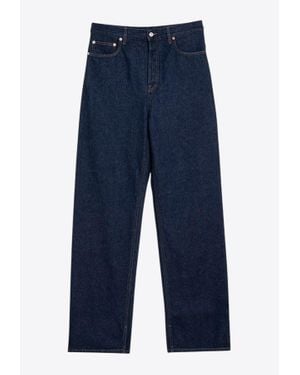 Gucci Logo Patch Straight-Leg Jeans - Blue
