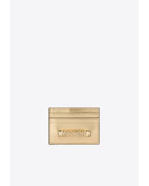 Moschino Lettering Logo Leather Cardholder - White