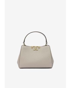 Tory Burch Large Eleanor Soft Satchel Leather Handbag - White