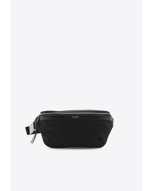 Saint Laurent Classic Belt Bag With Logo-Stamp - White