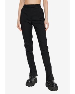 McQueen Pleated Wool Pants - Black
