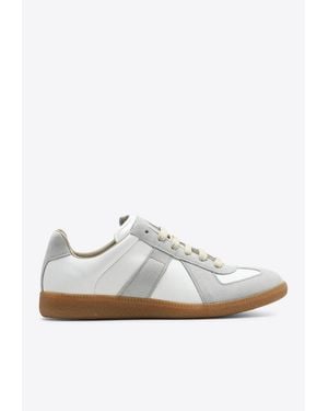 Maison Margiela Replica Leather Low-Top Sneakers - White