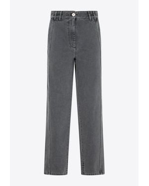 Patou Straight-Leg Pants - Gray