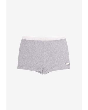 Entire studios Logo-Patched Mini Shorts - White