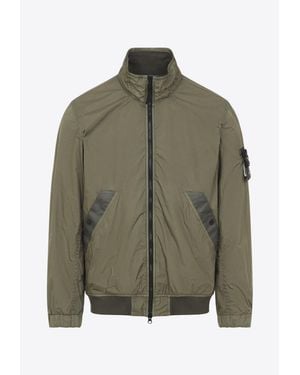 Stone Island Zip-Up Bomber Jacket - Green