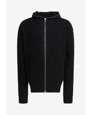 Rick Owens Wool Zipped Cardigan - Black