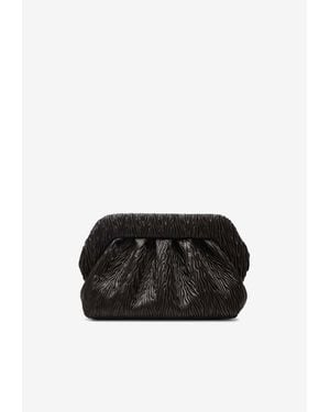 THEMOIRÈ Bios Embossed Vegan Leather Clutch Bag - Black