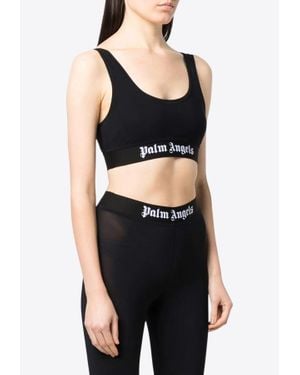 Palm Angels Logo Underband Sports Bra - Black