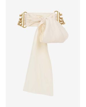 Chloé Signature Bow Chain Belt - White