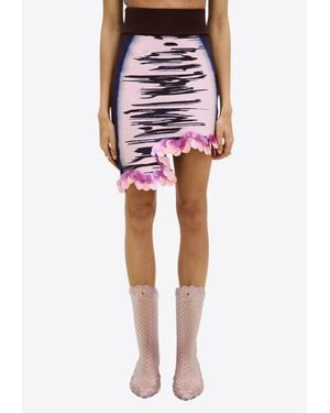 Ph5 Casey Wavy Mini Skirt - Red