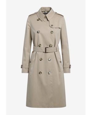 Burberry Kensington Long Trench Coat - Natural