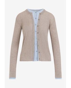 Acne Studios Layered Silk-Blend Cardigan - White