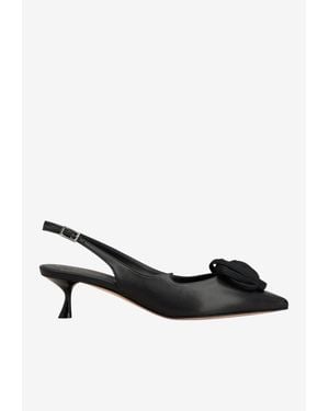 Roger Vivier Rose Vivier 45 Slingback Leather Pumps - Black