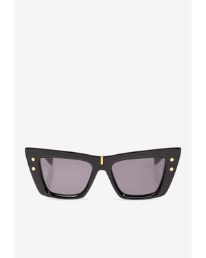 Balmain B-Eye Frame Cat-Eye Sunglasses - Gray