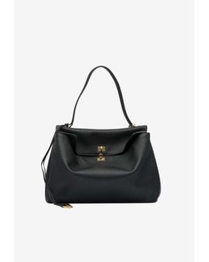 Balenciaga Large Rodeo Leather Shoulder Bag - Black