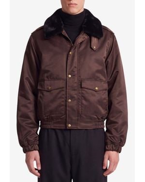 Willy Chavarria Uniform Bomber Jacket - Brown