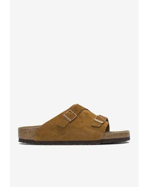 Birkenstock Zürich Suede Flat Sandals - Brown