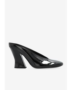 Givenchy 95 Patent Leather Sculpted Mules - Black