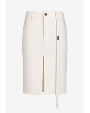 Ann Demeulemeester Vida Denim Skirt - White