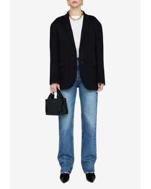 Anine Bing Quinn Single-Breasted Blazer - Black