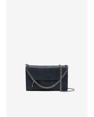 Stella McCartney Falabella Leather Chain Clutch - Blue