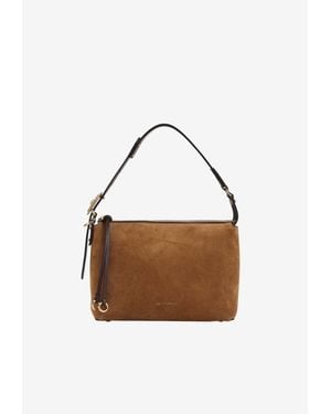 Etro Small Rosette Suede Shoulder Bag - Brown