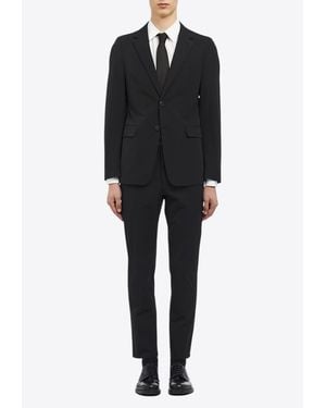 Prada Single-Breasted Wool-Blend Suit - Black