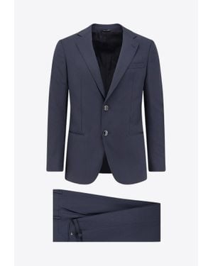 Giorgio Armani Essential Wool Suit - Blue