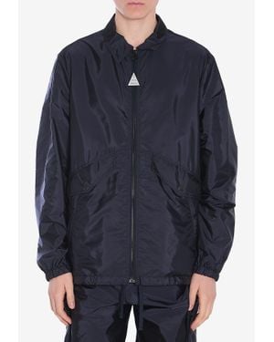 MONCLER X MERCEDES-BENZ Sopdu Graphic Print Zip-Up Jacket - Blue