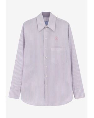 The Seafarer Kim Stripe Buttoned Shirt - Purple