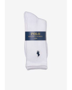 Ralph Lauren Cushioned Sport Crew Socks - White