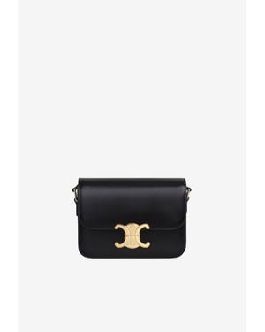 Celine Teen Triomphe Crossbody Bag - White