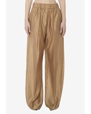 Thelatest Dora Pants With Elastic-Waistband - Natural