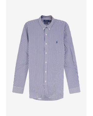 Polo Ralph Lauren Long-Sleeved Stripe Shirt - Purple