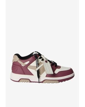Off-White c/o Virgil Abloh Out Of Office Leather Trainers - Brown