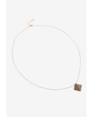 Djihan The Pyra Diamond Paved Chain Necklace - White