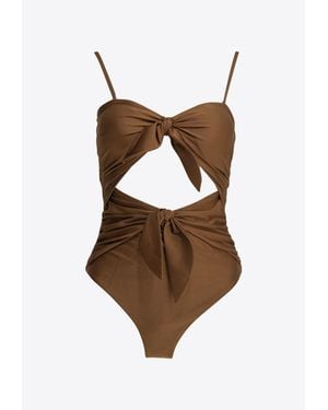 Zimmermann Aster One-Piece Swimsuit - Brown