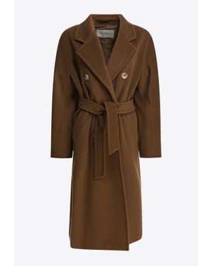 【関税&送料込】Max Mara Albania Double-Breasted Coat In Woo Max Mara Albania Coat | Blue | FARFETCH JO