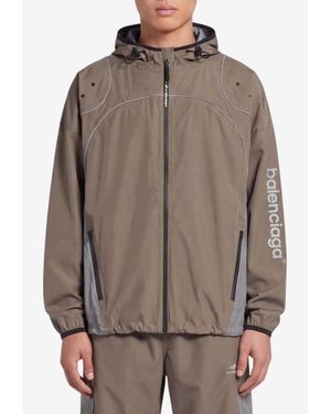 Balenciaga Techwear Zip Track Jacket - Brown