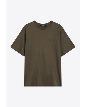 Jacquemus Asymmetric Logo T-Shirt - Green